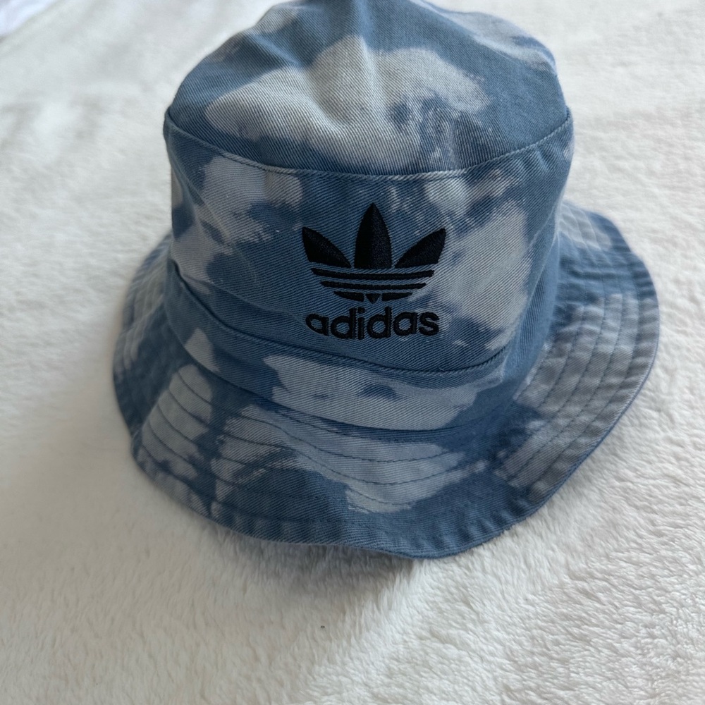 adidas Originals Tie-Dye Bucket Hat – Blue/White, 100% Cotton, OSFA